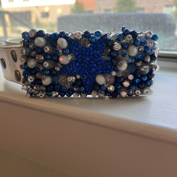 Dallas Star Embellished Cheerleader Bling Buckle Belt - Picture 3 of 5